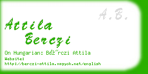 attila berczi business card